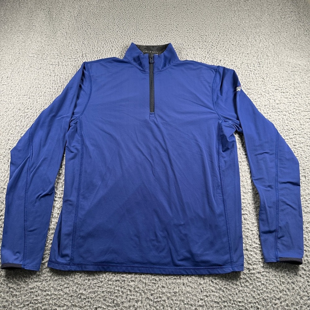 Greyson Tate 1/4 Pullover Sweater Men's Blue Small Performance Golf